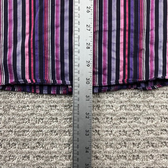BUGATCHI UOMO Shirt Men Small S Purple Pink Striped Colorful Button Up Formal - Picture 11 of 11